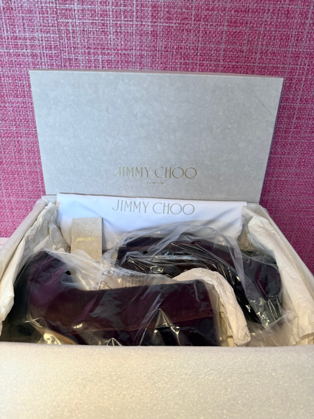 Jimmy Choo Madra 130 Pony Hair Boots – Bordeaux EU36 / US6 - Picture 3 of 10